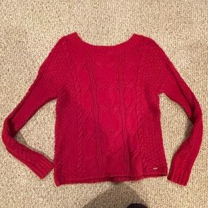 HOLLISTER RED KNIT SWEATER